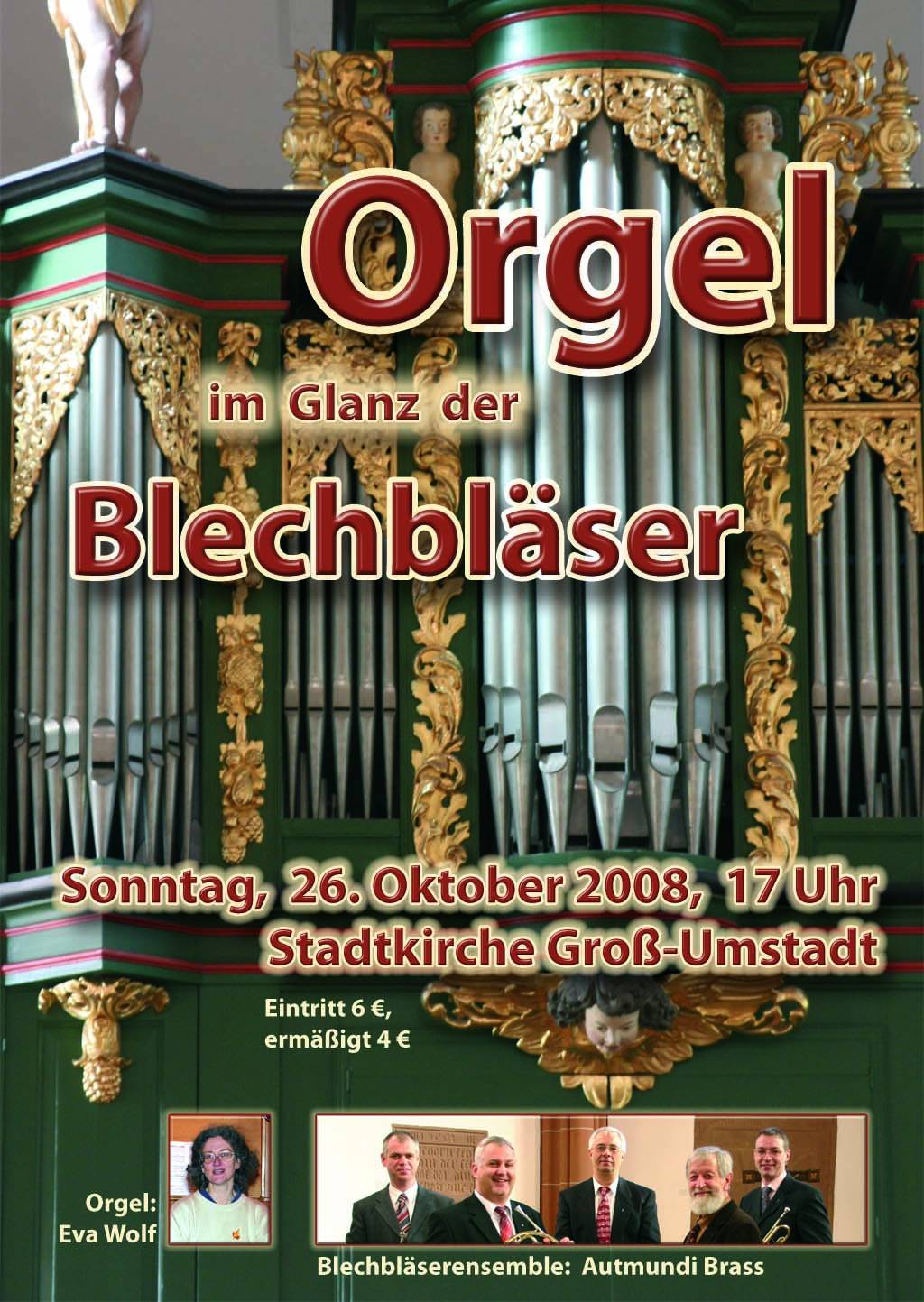 Plakat: Orgel im Glanz der Blechbläser