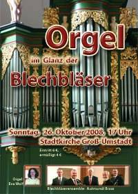 Plakat: Orgel im Glanz der Blechbläser